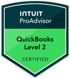 QuickBooks Online Level 2 certification badge